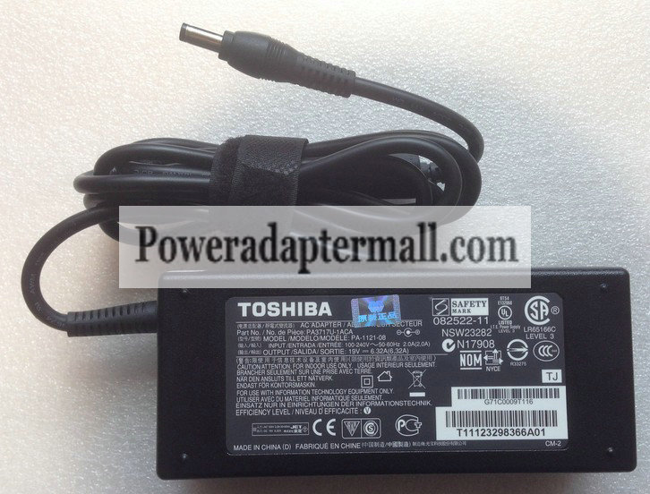 19V 6.32A Toshiba Satellite A75 A130 A135 Laptop AC Adapter